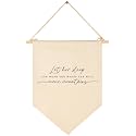 Let Her Sleep for When She Wakes She Will Move Mountains-Pennant Wall Decor Gift for Baby Girls Kids-Canvas Pennant Banner Pennant Wall Decor Gift for Nursery Baby Room Bedroom-Baby Gift Shower