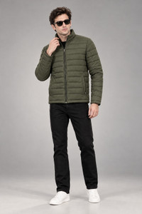 lethx Men Solid Puffer Jacket