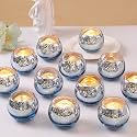 LETINE 36pcs Blue Votive Candle Holders - Elegant Mercury Glass Tea Light Candle Holder Set for Weddings, Holiday Season Decorations,Christmas Table Centerpieces