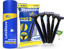 LetsShave Sensitive Shave Foam 425g with Pro 2 Plus Disposable Razor, Men (Pack of 6)
