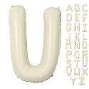 Letter Balloon 40Inch Cream White Big Alphabet Balloons Letter U