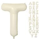 Letter Balloon 40Inch Cream White Big Alphabet Balloons Letter T