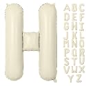 Letter Balloon 40Inch Cream White Big Alphabet Balloons Letter H