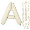 Letter Balloon 40Inch Cream White Big Alphabet Balloons Letter A