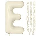 Letter Balloon 40Inch Cream White Big Alphabet Balloons Letter E