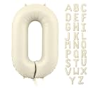 Letter Balloon 40Inch Cream White Big Alphabet Balloons Letter O