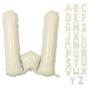 Letter Balloon 40Inch Cream White Big Alphabet Balloons Letter W