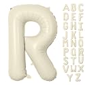 Letter Balloon 40Inch Cream White Big Alphabet Balloons Letter R