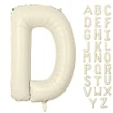 Letter Balloon 40Inch Cream White Big Alphabet Balloons Letter D