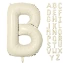 Letter Balloon 40Inch Cream White Big Alphabet Balloons Letter B