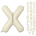 Letter Balloon 40Inch Cream White Big Alphabet Balloons Letter X