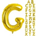 Gold Letter Balloons 40 Inch Large Letter G Balloon Aluminum