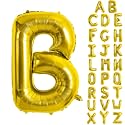 Gold Letter Balloons 40 Inch Large Letter B Balloon Aluminum