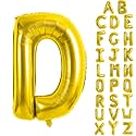 Gold Letter Balloons 40 Inch Large Letter D Balloon Aluminum