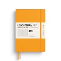 LEUCHTTURM1917 372926 Notebook 411 Medium (A5), Hardcover, 411 Numbered Pages, Rising Sun, Lined, More Thoughts, More Ideas, More Memories, More Pages