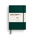 LEUCHTTURM1917 372928 Notebook 411 Medium (A5), Hardcover, 411 Numbered Pages, Forest Green, Dotted, More Thoughts, More Ideas, More Memories, More Pages