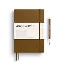 LEUCHTTURM1917 - Notebook Hardcover Medium A5-251 Numbered Pages for Writing and Journaling - Thinking Ahead (Ruled Paper, Spice Brown)