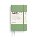 LEUCHTTURM1917 - Notebook Softcover Pocket A6-123 Numbered Pages for Writing and Journaling (Ruled, Sage)