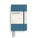 LEUCHTTURM1917 - Notebook Softcover Pocket A6-123 Numbered Pages for Writing and Journaling (Plain, Stone Blue)