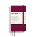LEUCHTTURM1917 362842 Pocket Notebook (A6), Softcover, 123 Numbered Pages, Port, Ruled