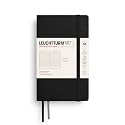 LEUCHTTURM1917 - Notebook Softcover Pocket A6-123 Numbered Pages for Writing and Journaling (Ruled, Black)