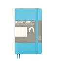 LEUCHTTURM1917 - Notebook Softcover Pocket A6-123 Numbered Pages for Writing and Journaling (Plain, Ice Blue)
