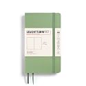 LEUCHTTURM1917 - Notebook Softcover Pocket A6-123 Numbered Pages for Writing and Journaling (Plain, Sage)