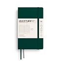 LEUCHTTURM1917 - Notebook Softcover Pocket A6-123 Numbered Pages for Writing and Journaling (Forest Green, Ruled)