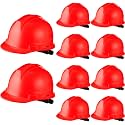Leumoi 10 Pack Hard Hats Bulk with Ratchet Suspension