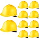 Leumoi 10 Pack Hard Hats Bulk with Ratchet Suspension