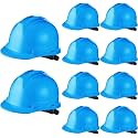 Leumoi 10 Pack Hard Hats Bulk with Ratchet Suspension