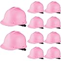 Leumoi 10 Pack Hard Hats Bulk with Ratchet Suspension