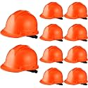 Leumoi 10 Pack Hard Hats Bulk with Ratchet Suspension