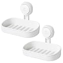 LEVERLOC Soap Holder, Soap Dish for Shower, Suction Cup Bar Soap Holder