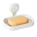 LEVERLOC Soap Holder, Soap Dish for Shower, Suction Cup Bar Soap Holder