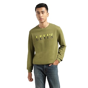 Levis Mens Cotton Regular Fit Logo Crew
