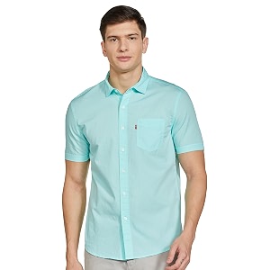 Levis Mens Solid Slim Fit Shirt