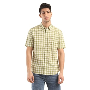 Levis Mens Checked Slim Fit Shirt