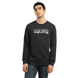 Levis Mens Cotton Regular Fit Logo Crew