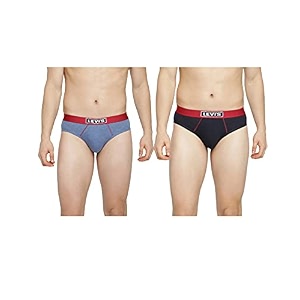 Levis Mens Cotton Blend 035-BRIEF-ASST-P2 Relaxed Printed