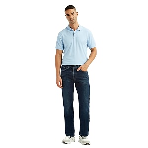 Levis Mens 527 Dark-Blue Slim Bootcut Fit