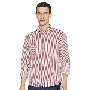 Levis Mens Cotton Striped Slim Fit Shirt