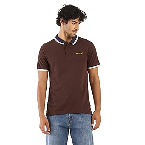 Levis Mens Regular Fit Solid Polo T-Shirt