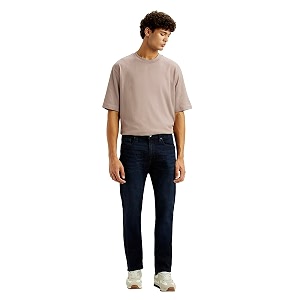 Levis Mens 513 Dark-Blue Slim Straight Fit