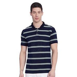 Levis Mens Striped Polo Collar T-Shirt