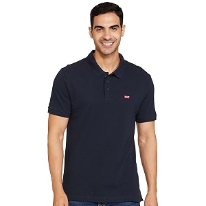 Levis Mens Regular Fit Solid Polo T-Shirt