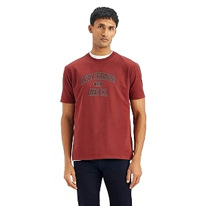 Levis Mens Cotton Oversized Fit Letter Print