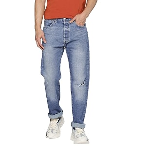 Levis Mens 501 Regular Fit Mid Rise