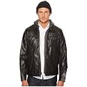 Levi's Men's Faux Leather Hooded Trucker Jacket Coat
