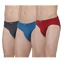 Levi's Men's Cotton BRIEF (Pack of 3) (PR81986_Dk. Grey Melange, Teal, Red_S_Dk. Grey Melange,Teal,Red_S)